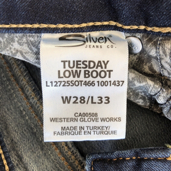 Size 28 Silver Jeans Co Womens Fluid Denim Tuesday Low Boot Cut Read Description - Picture 5 of 15
